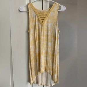 Maurice’s Yellow/White Long Tank Top Size XS